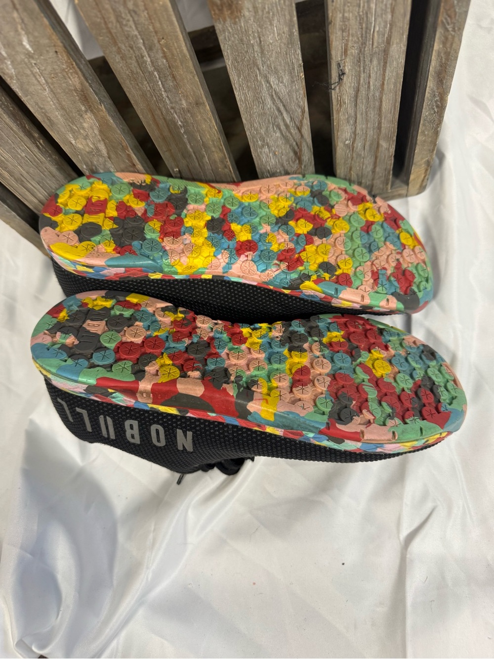NOBULL Black Athletic Trainer with Colorful Speckled Sole - Picture 11 of 12